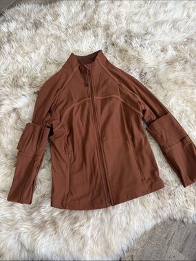 lululemon athletica Ribbed Full-Zip Jacket - Rust Brown